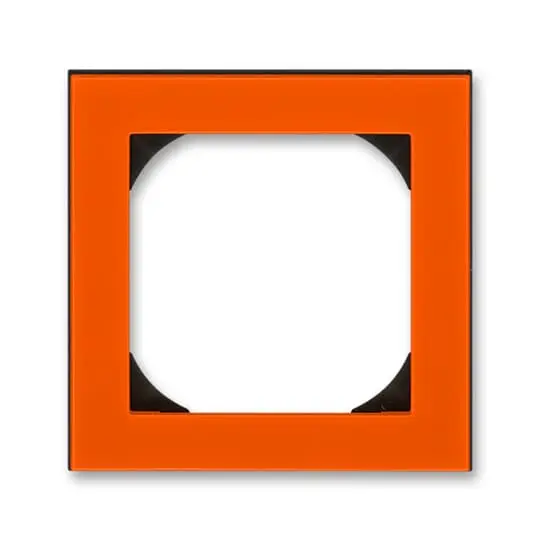 3901H-A05510 66  Rámeček jednonásobný s otvorem 55×55 mm, oranžová / kouřová černá